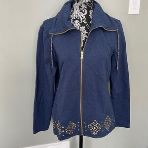 Ruby Rd. Navy free spirit Zipup